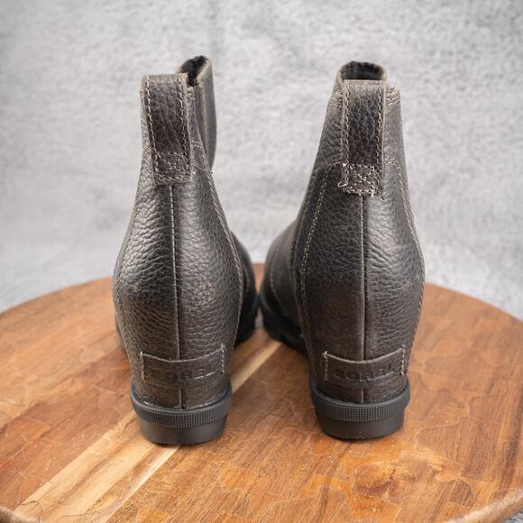 Sorel Womens Joan Of Arctic Boot Size 8 Waterproof Gray Chelsea Bootie Wedge - Picture 4 of 7